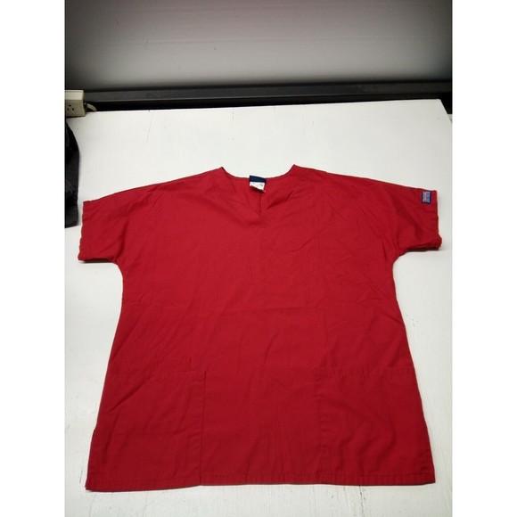 Cherokee Workwear Rasberry Size Small V-Neck Scrub Top Style 4700 - Picture 1 of 5